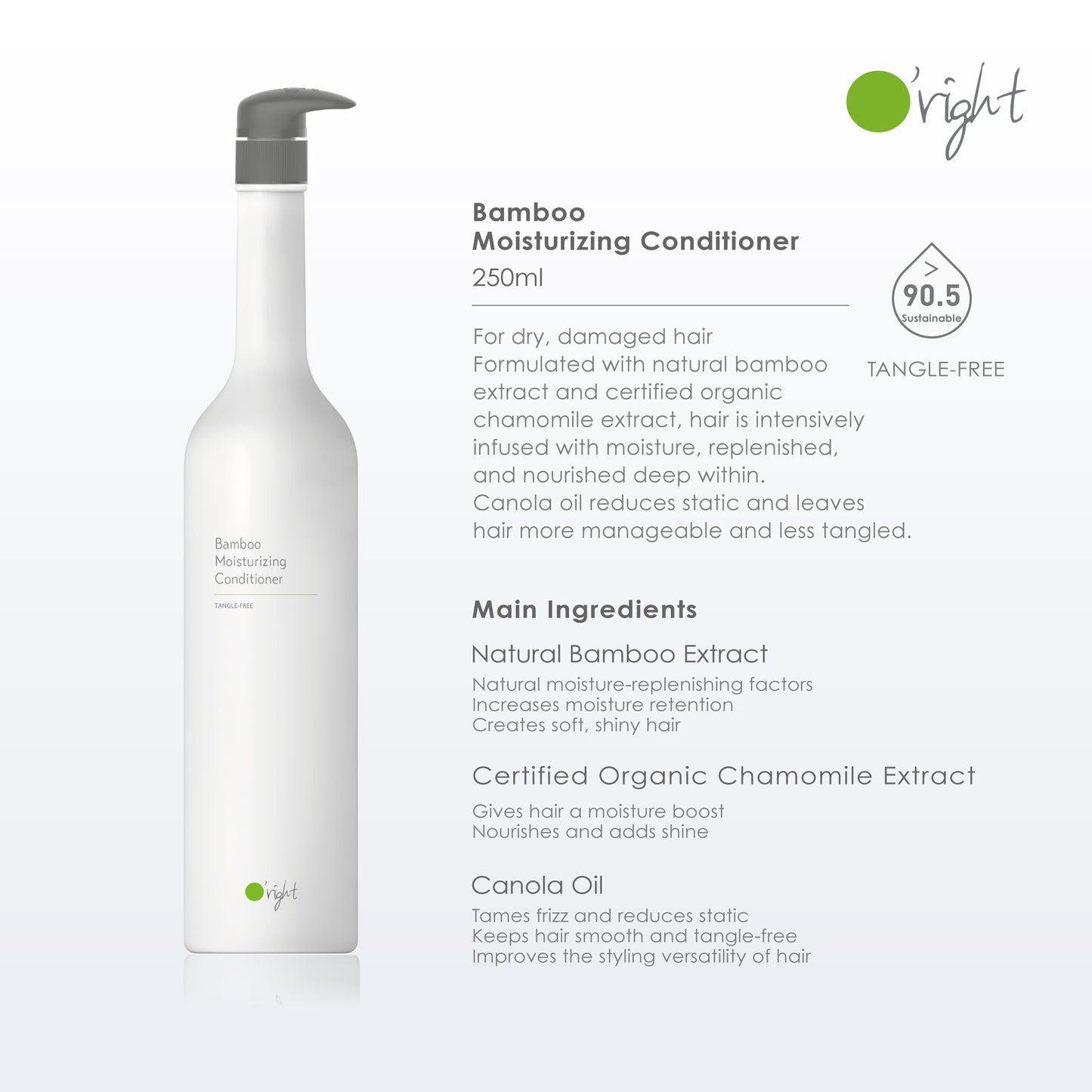 O'right Bamboo Moisturizing Conditioner 1000ml