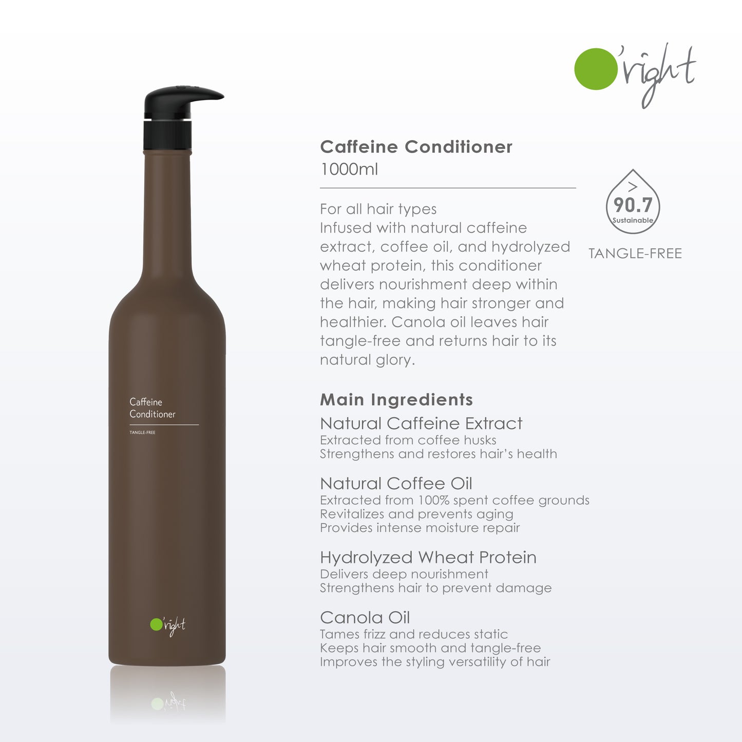 O'right Caffeine Conditioner 1000ml