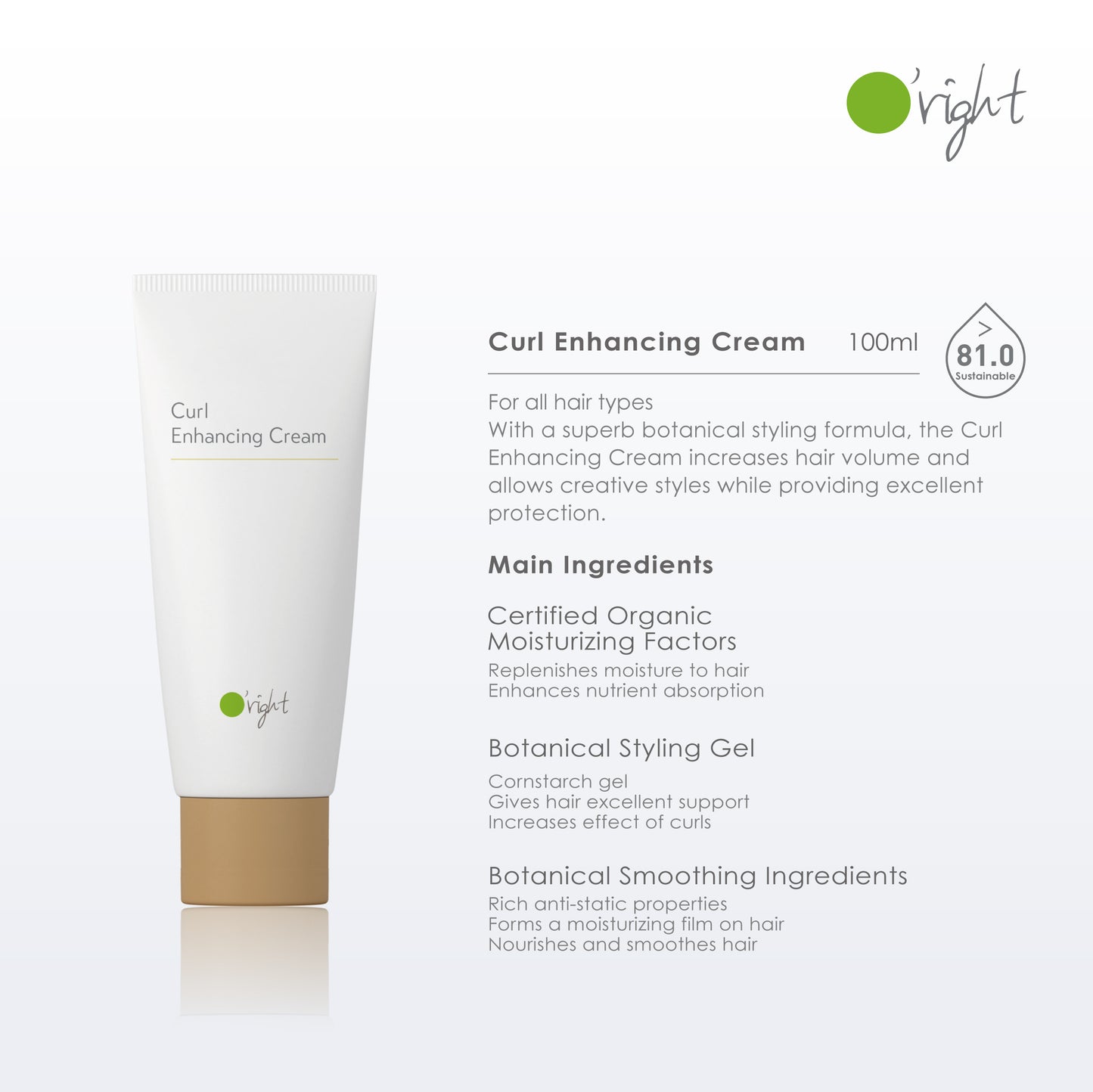 O'right Curl Enhancing Cream 100ml