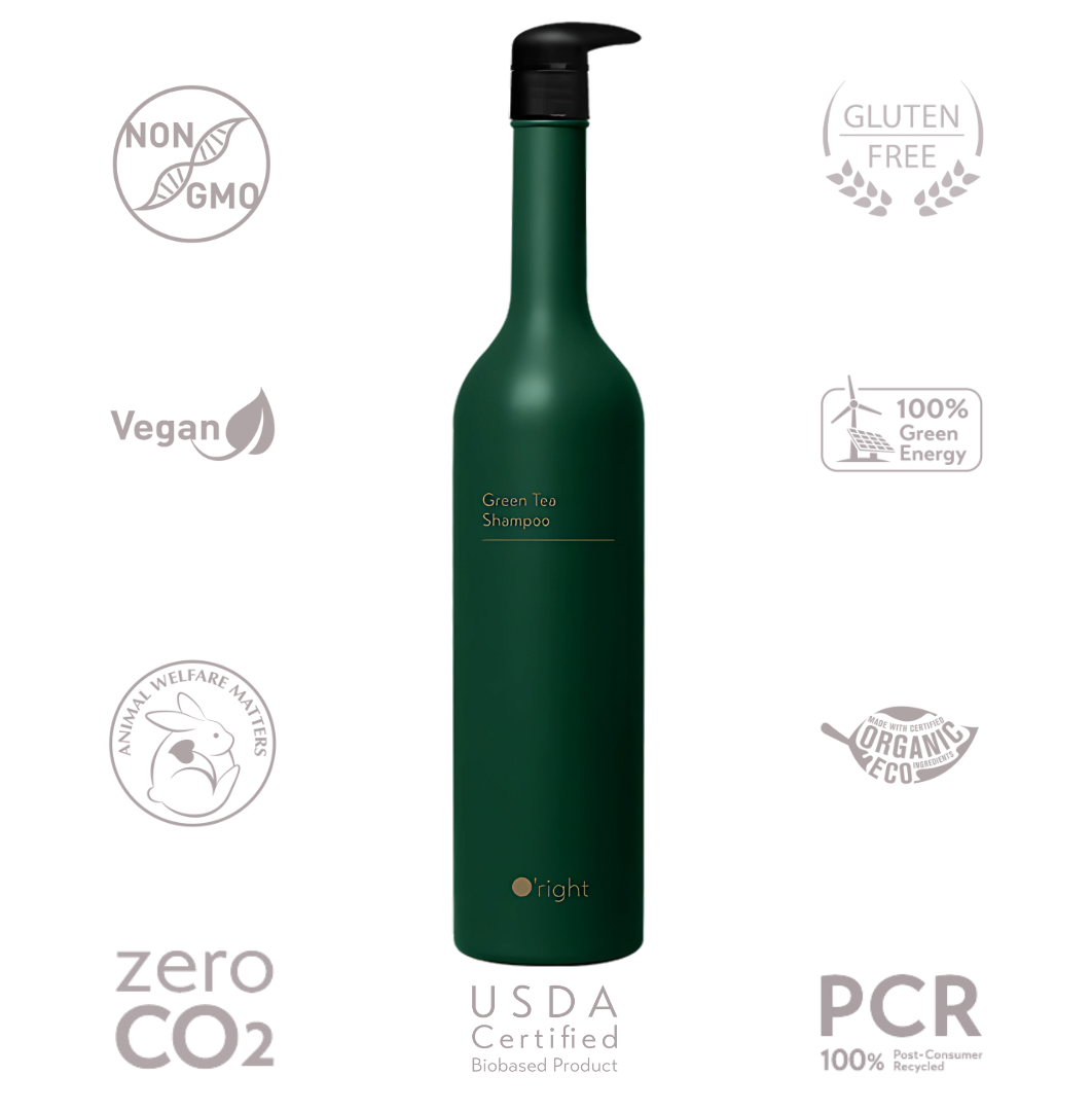 O'right Green Tea Shampoo 1000ml (Forest Green)