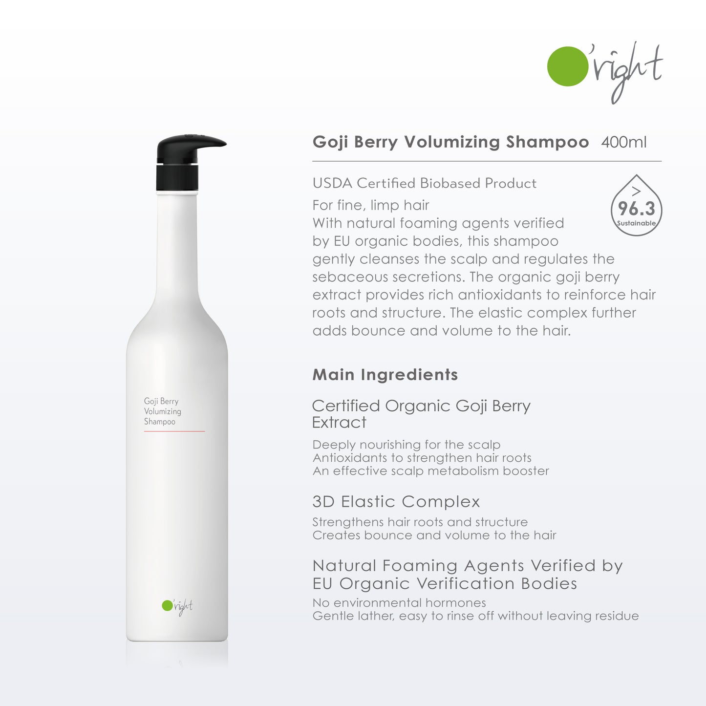 O'right Goji Berry Volumizing Shampoo 1000ml