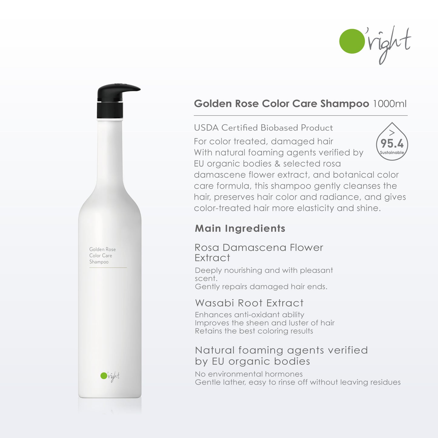 O'right Golden Rose Color Care Shampoo 1000ml