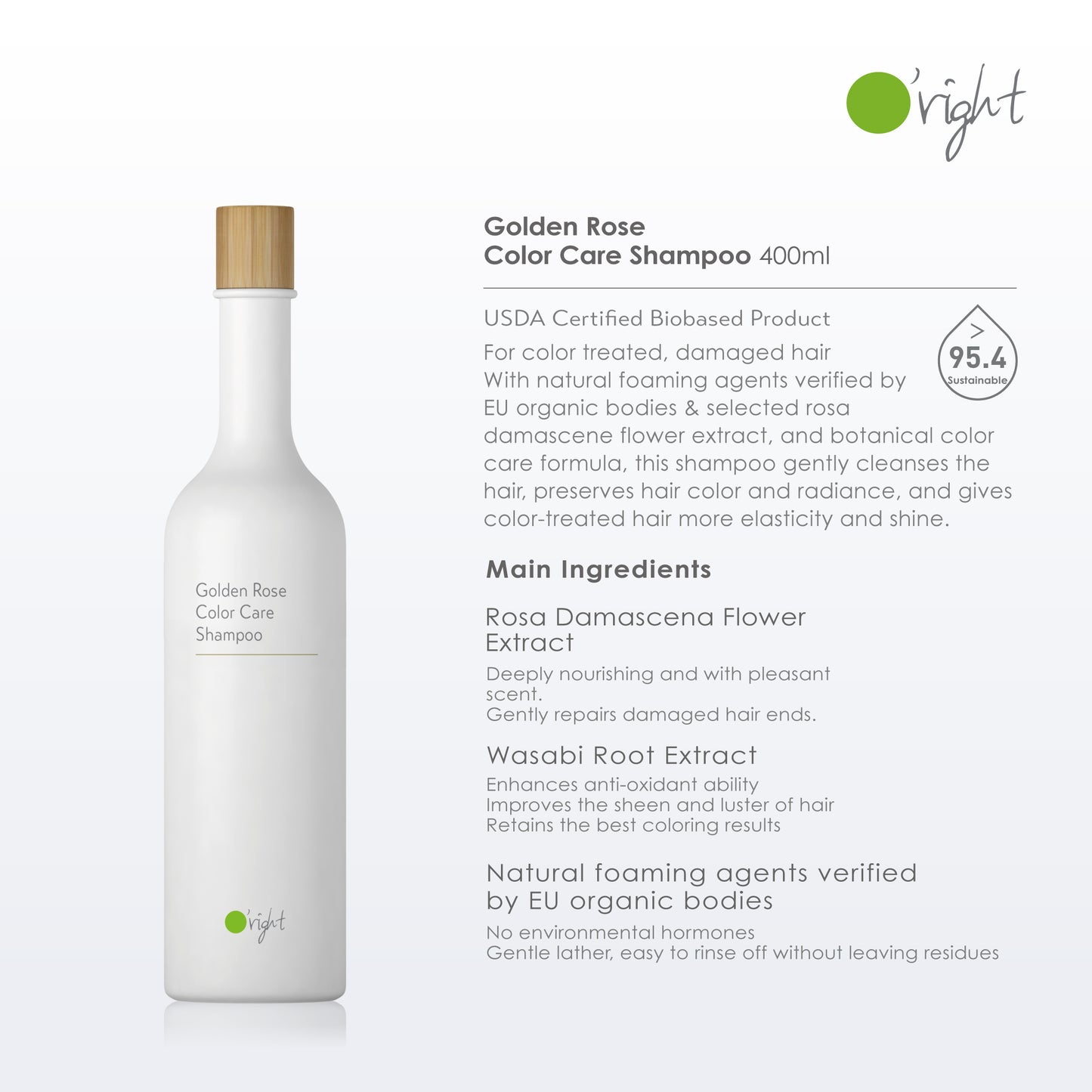 O'right Golden Rose Color Care Shampoo 400ml