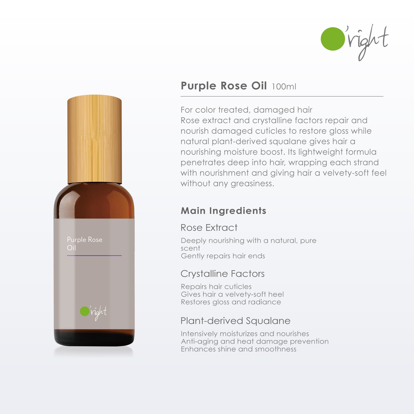 O'right Purple Rose Oil 100ml