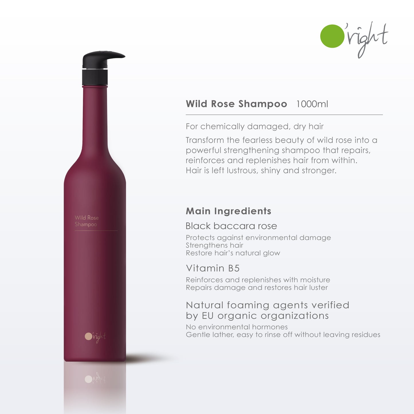 O'right Wild Rose Shampoo 1000ml