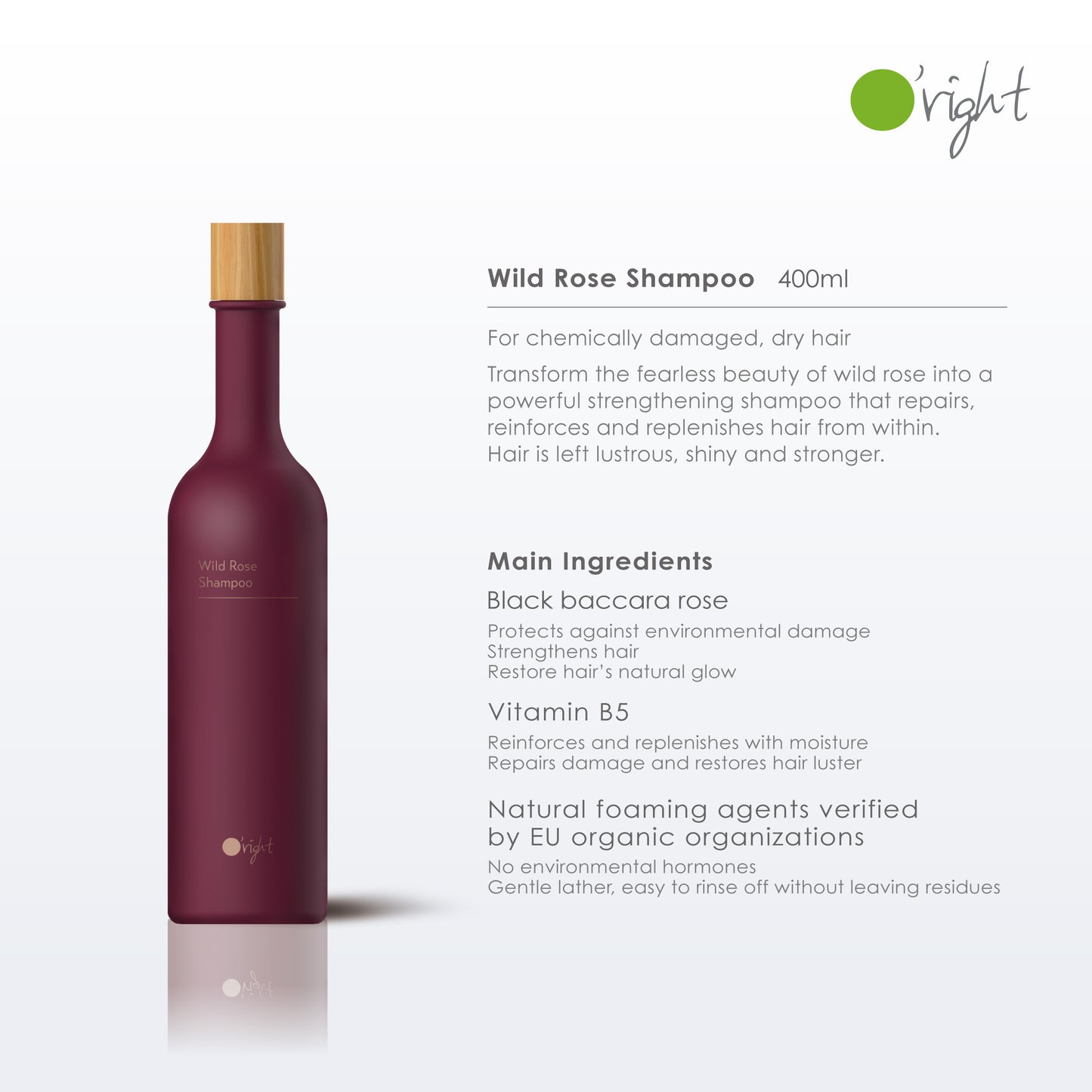 O'right Wild Rose Shampoo 400ml