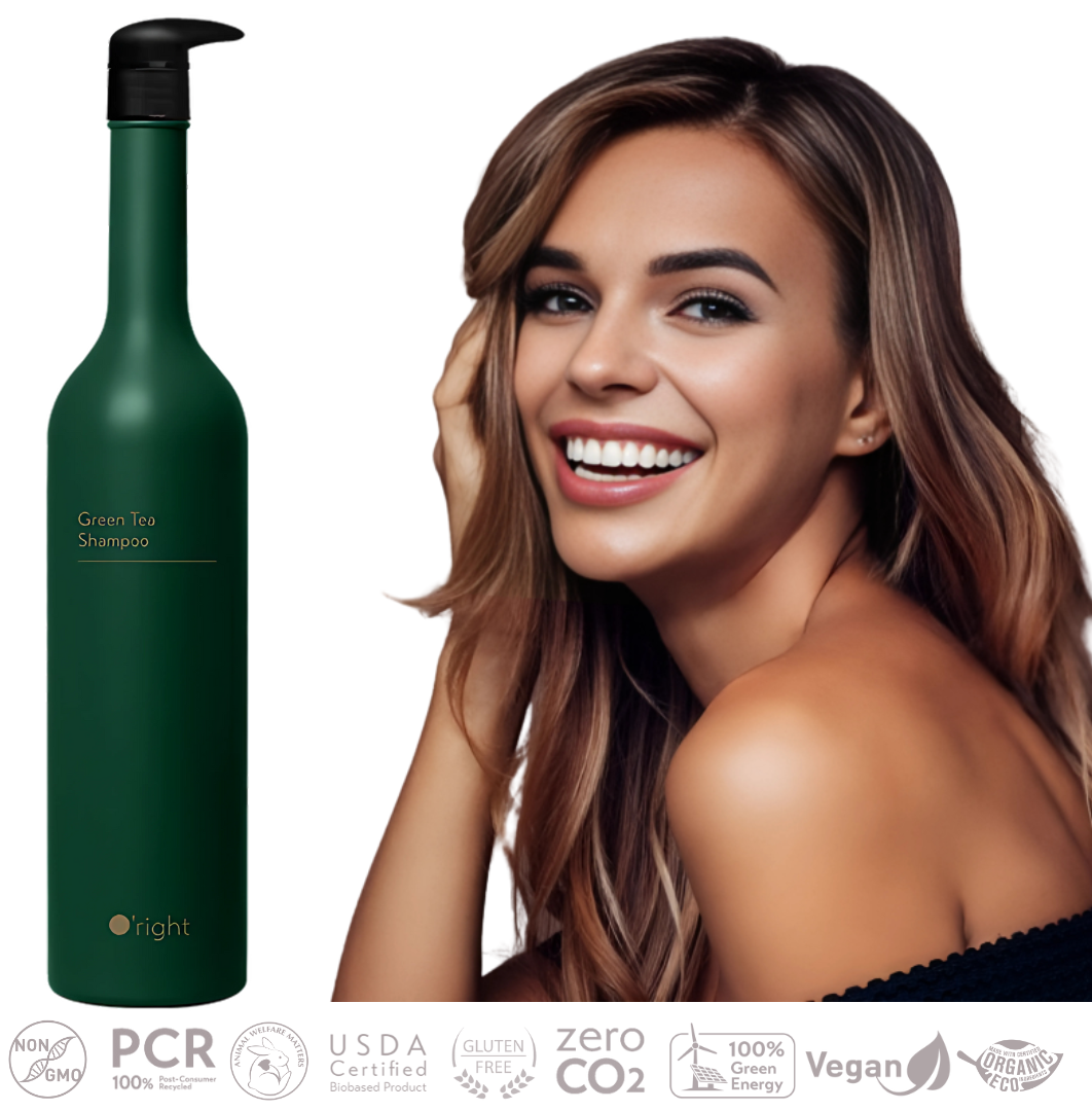 O'RIGHT GREEN TEA SHAMPOO 1000ML (FOREST GREEN)