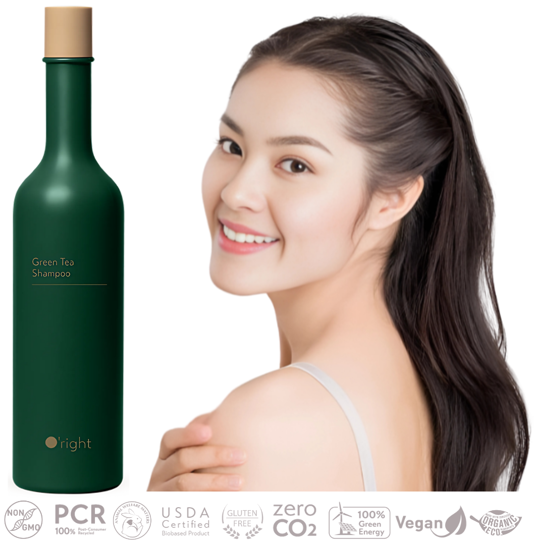 O'RIGHT GREEN TEA SHAMPOO 400ML (FOREST GREEN)
