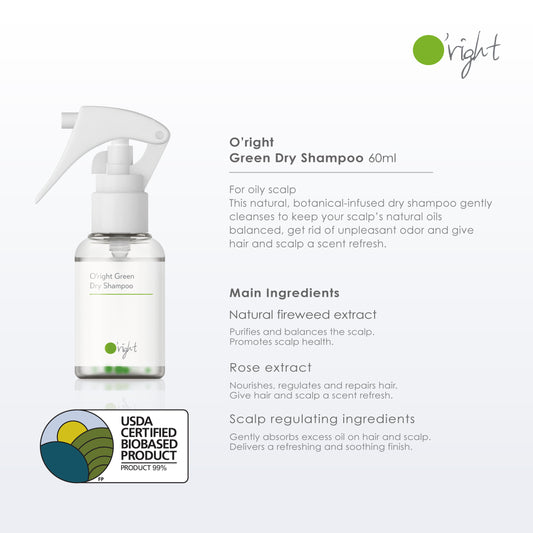 O'right Green Dry Shampoo 60ml